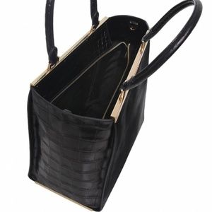 MICHAEL KORS LARGE BLACK HAIRCALF LEATHER T